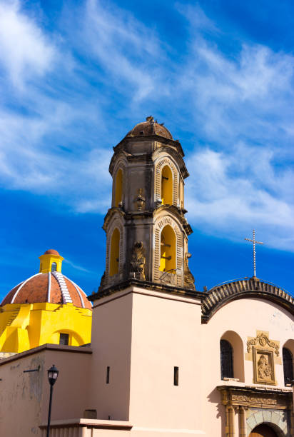 istock Oaxaca, Mexico: Iglesia Carmen Bajo Bell Tower and Dome 1986643546
