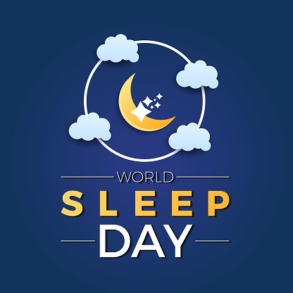 World Sleep Day Observed every year of March 15th, Medical Health Awareness Vector banner, flyer, poster and social medial template design.