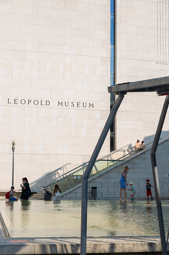 Vienna, Austria - June 18, 2023: Fragment of the Leopold Museum in Vienna