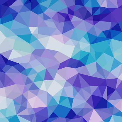 Vector illustration of a purple and teal background in low poly style.