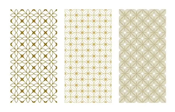 Vector illustration of Abstract pattern set seamless pattern vector decorative graphic design wallpaper background for your design