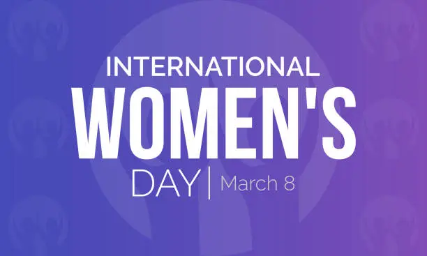 Vector illustration of International Women's Day celebrated every year of March 8, Women's right Vector banner, flyer, poster and social medial template design.