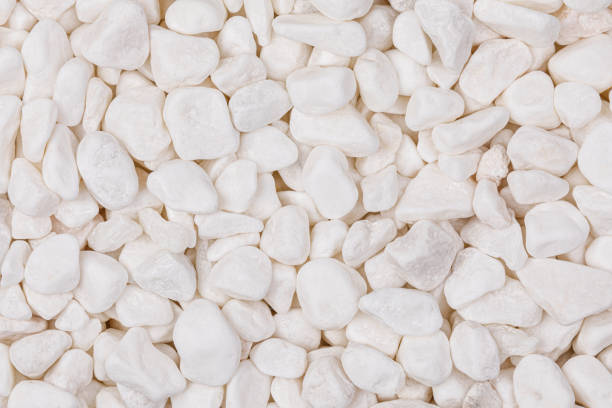 istock Close up of smooth and white pebbles or stones 1986826237