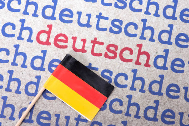 istock Flagge von Deutschland und die deutsche Sprache 1986851691