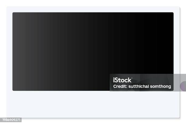 White Rectangle With Black Inside Complete With Shadow Stock ...