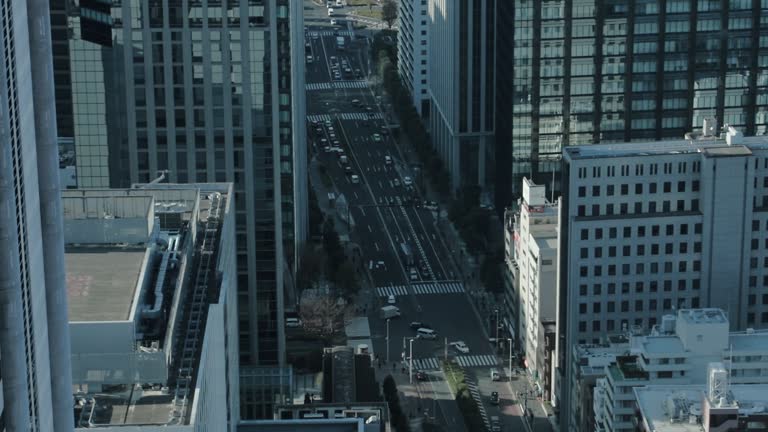 Main Roads between Skyscrapers from a Bird's Eye View  |  Shinjuku, Tokyo, Japan