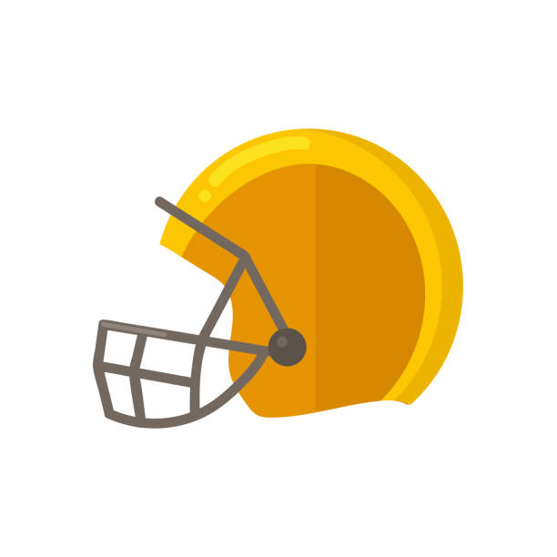 fußballhelm symbol clipart avatar logo isolierte vektorillustration - football helmet american football yellow american football uniform stock-grafiken, -clipart, -cartoons und -symbole