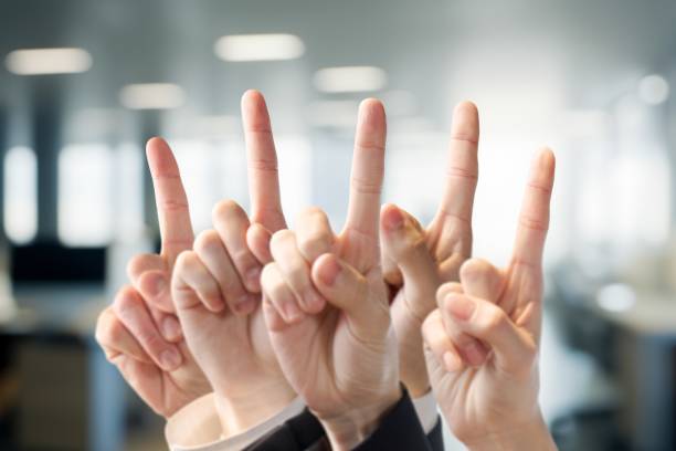 istock Businessman person's finger raising index finger 1986959207