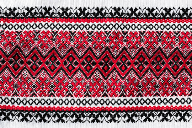 Embroidery. Vyshyvanka. Culture of Ukraine. stock photo