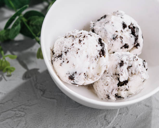 istock Homemade ice cream with chocolate crumb 1986974415