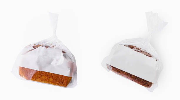 istock Sweet bread in plastic packaging on a white background 1986975004