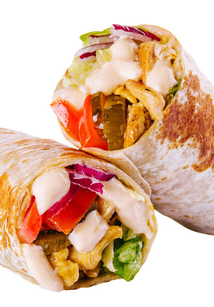 istock Shawarma sandwich isolated on white background 1986984555