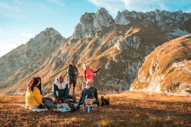 istock Tea Time Delight for Diverse Hiking Crew 1987087937