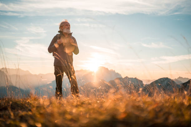 istock Senior Mixed Race Male Hiking 1987087975
