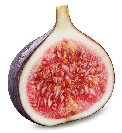 Fig isolated on white background. Fig Clipping Path.