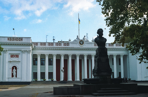 Odessa, Ukraine - August  2010, 25: ancient building, currently the City Council of Odessa