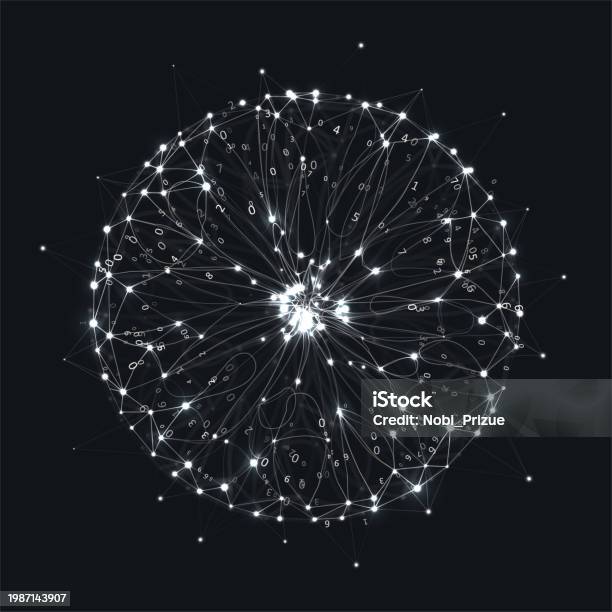Abstract Big Data Visualization Stock Illustration - Download Image Now ...