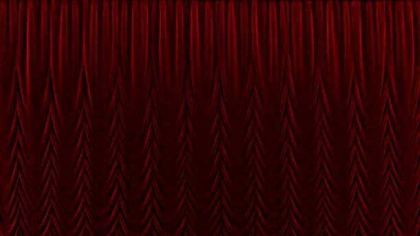 istock 3D rendering of a red theater curtain 1987148382