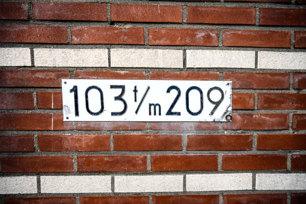 Address sign on residential building
