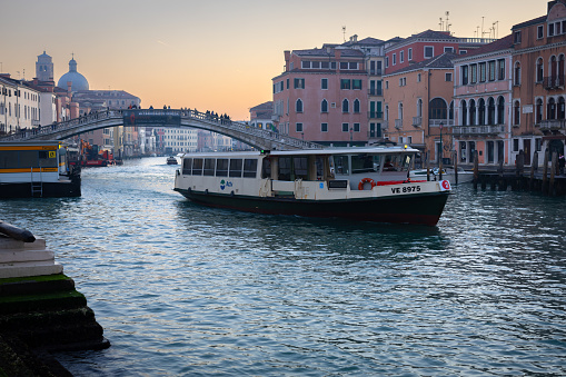 POV from a Gondola on a Canal in Venice, Italy