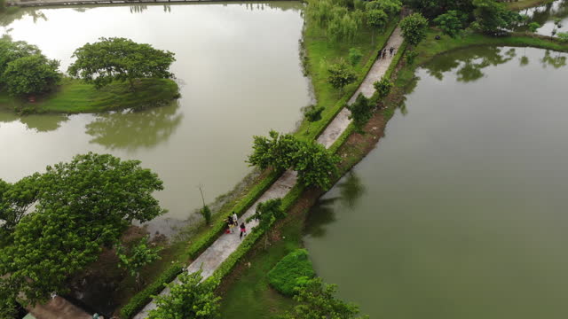 Aerial Video of Public Park In Jakarta