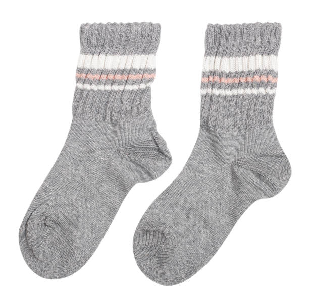 istock striped gray socks for baby 1987222594