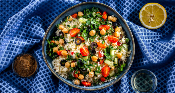 istock A plate of couscous served with vegetables and chickpeas 1987225246