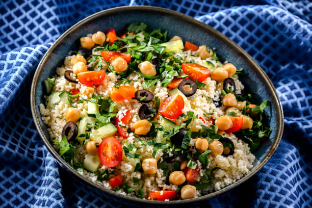 istock A plate of couscous served with vegetables and chickpeas 1987225743