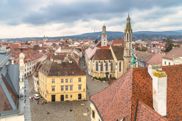 istock The Main Square in Sopron town, top view from Firewatch Tower. 1987233733