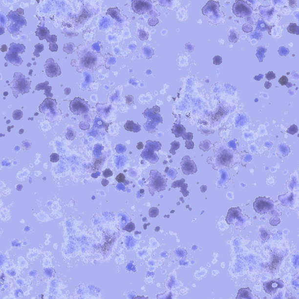 istock Abstract seamless watercolor background in blue purple colors. Hand drawn illustration background with blots and splash with paper texture Vintage template for fabric, wallpaper, scrapbooking, covers 1987241375