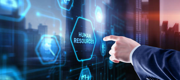 istock Human Resources HR management Recruitment Concept. Businessman clicks icon 1987247069