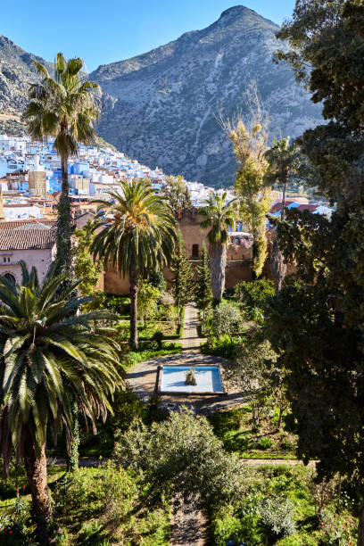 Kasbah Museum wall lookout window viewpoint in Chefchaouen, Morocco, North Africa.