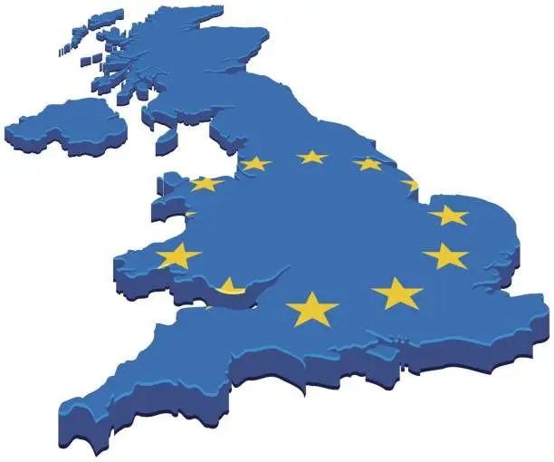 Vector illustration of United Kingdom European (cut out)