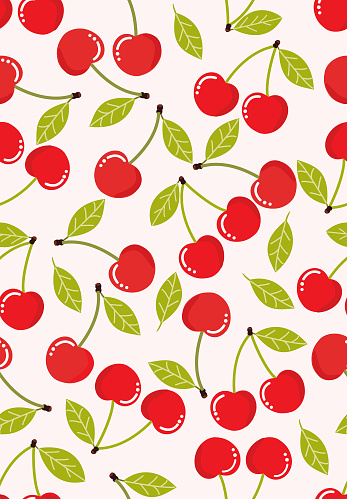 Vector cherry seamless pattern .