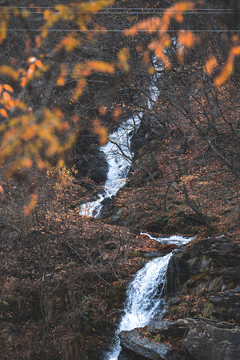 Waterfall in autumn