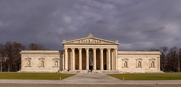 On January 3rd 2024, the facade of the world-famous Glyptothek in Munich, dedicated to show ancient sculpture. It is the oldest public museum in Munich.