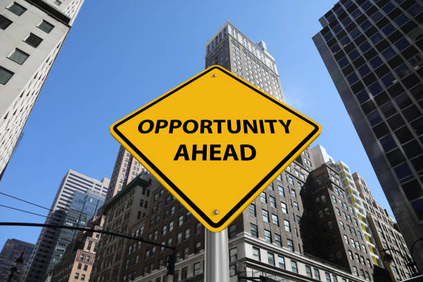 istock Opportunity ahead warning sign change 1987313919