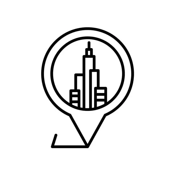 Vector illustration of Dubai Location Icon