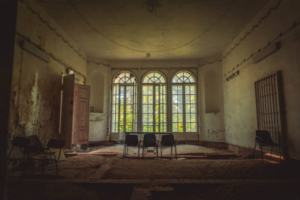 istock beautiful windows in an abandoned palace 1987356360