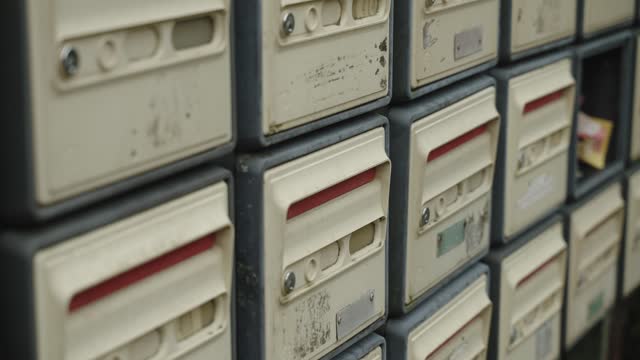 Cluster of Vintage Mailboxes, Lindoso, Portugal