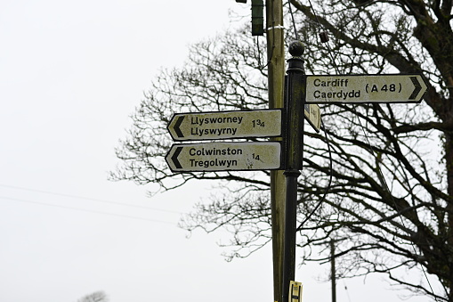 Sign for Colwinston, Wales