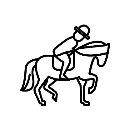Horse Rider icon vector image. Can be used for Physical Fitness.