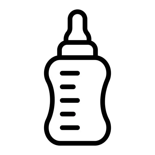 Vector illustration of Baby bottle Vector Icon Design Illustration