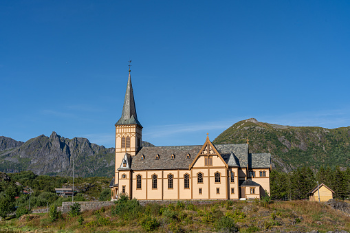 The Vagan Church in Kabelvag on the Lofoten Norway