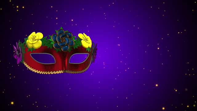 Brazilian Carnival Mask with sparkling lights