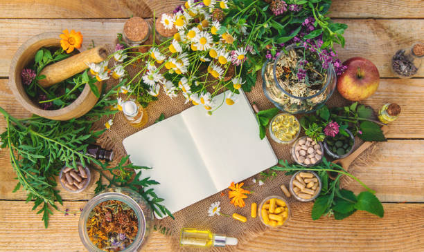 istock Supplementi and medicinal herbs and flowers. Selective focus. 1987402058