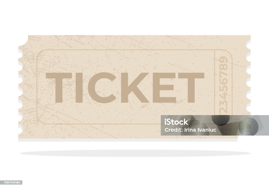 Retro Style Ticket Retro Style Ticket Template On White Background Stock Illustration ...