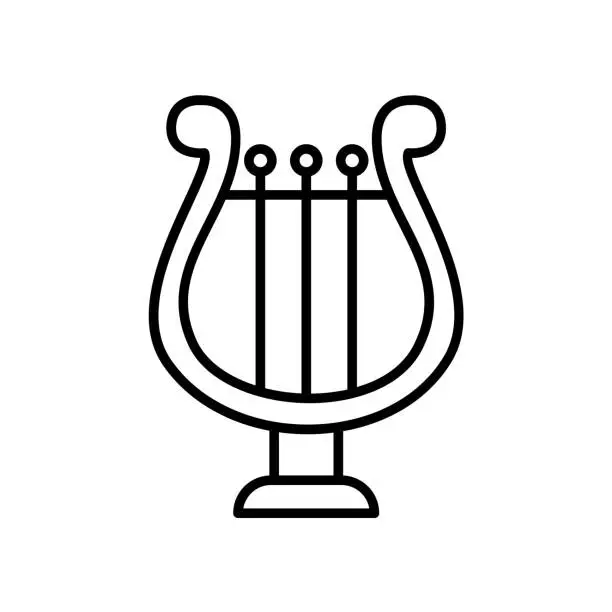 Vector illustration of Lyre Icon