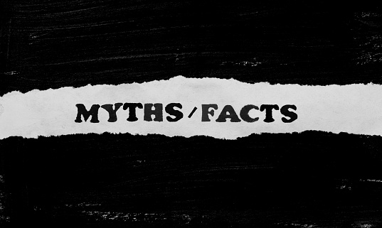 Myths / Facts written under torn paper.