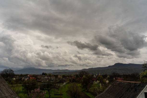 Landscape view of beautiful sky over mountain valley